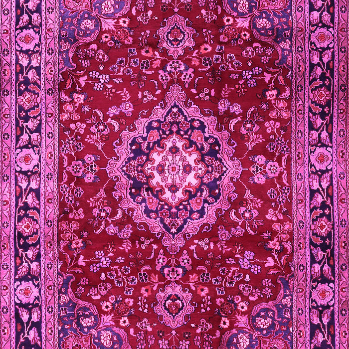 Machine Washable Persian Pink Traditional Rug, wshtr2732pnk
