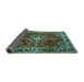 Sideview of Persian Turquoise Traditional Rug, tr2732turq