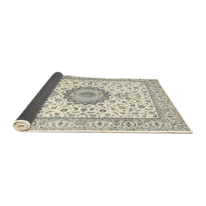 Sideview of Traditional Sage Green Medallion Rug, tr2733