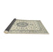 Sideview of Traditional Sage Green Medallion Rug, tr2733