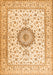 Serging Thickness of Machine Washable Medallion Orange Traditional Area Rugs, wshtr2733org