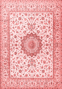 Medallion Red Traditional Rug, tr2733red