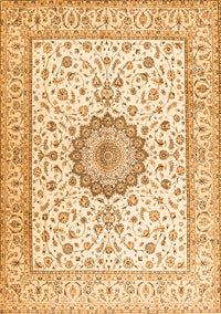 Medallion Orange Traditional Rug, tr2733org