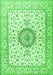 Medallion Green Traditional Rug, tr2733grn