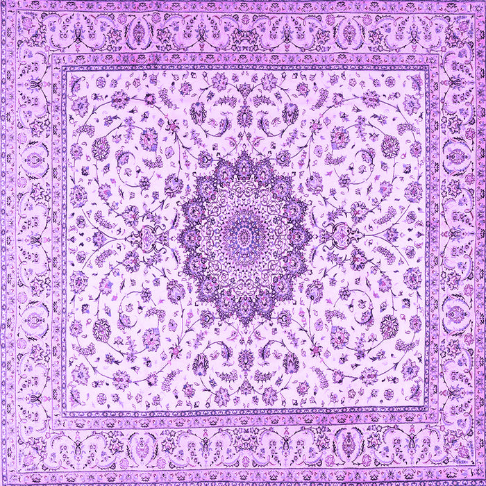 Square Medallion Purple Traditional Rug, tr2733pur