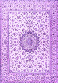 Medallion Purple Traditional Rug, tr2733pur