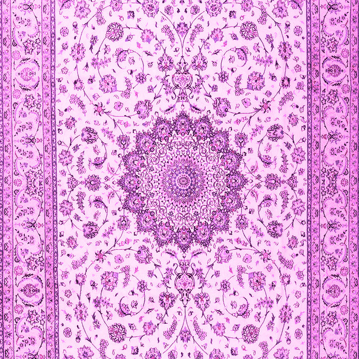 Machine Washable Medallion Pink Traditional Rug, wshtr2733pnk