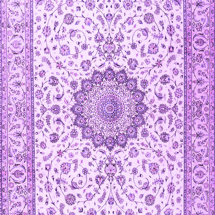 Machine Washable Medallion Purple Traditional Area Rugs, wshtr2733pur