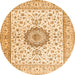 Square Medallion Orange Traditional Rug, tr2733org