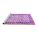 Sideview of Machine Washable Persian Purple Traditional Area Rugs, wshtr2734pur