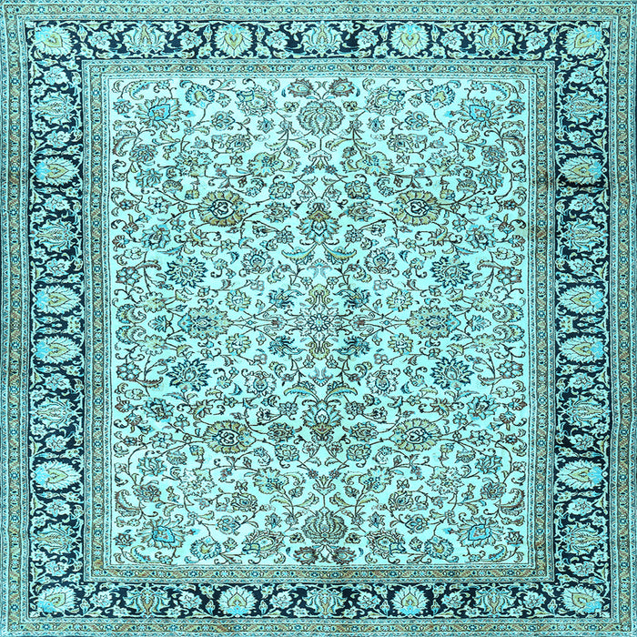 Square Persian Light Blue Traditional Rug, tr2734lblu