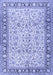 Machine Washable Persian Blue Traditional Rug, wshtr2734blu