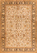 Serging Thickness of Machine Washable Persian Orange Traditional Area Rugs, wshtr2734org