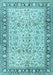 Machine Washable Persian Light Blue Traditional Rug, wshtr2734lblu