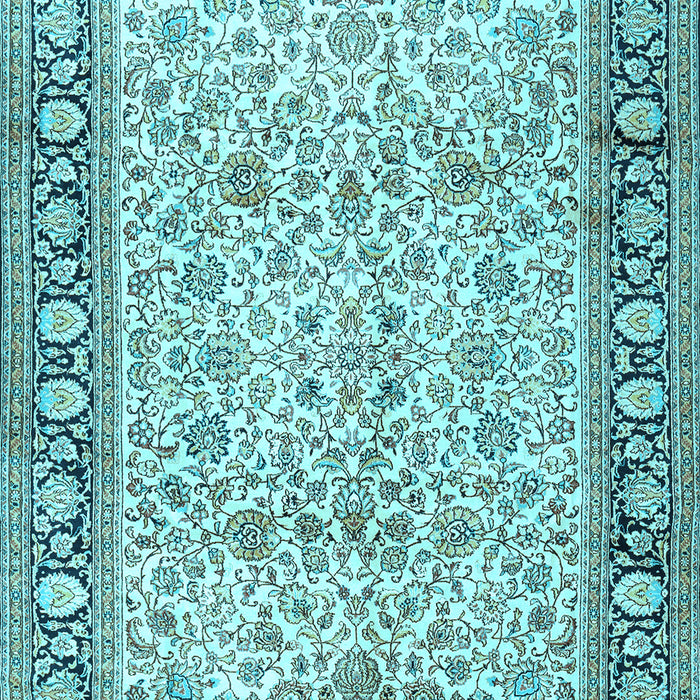 Machine Washable Persian Light Blue Traditional Rug, wshtr2734lblu