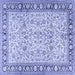 Square Persian Blue Traditional Rug, tr2734blu
