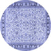 Round Persian Blue Traditional Rug, tr2734blu