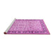 Sideview of Machine Washable Persian Pink Traditional Rug, wshtr2734pnk