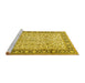 Sideview of Machine Washable Persian Yellow Traditional Rug, wshtr2734yw