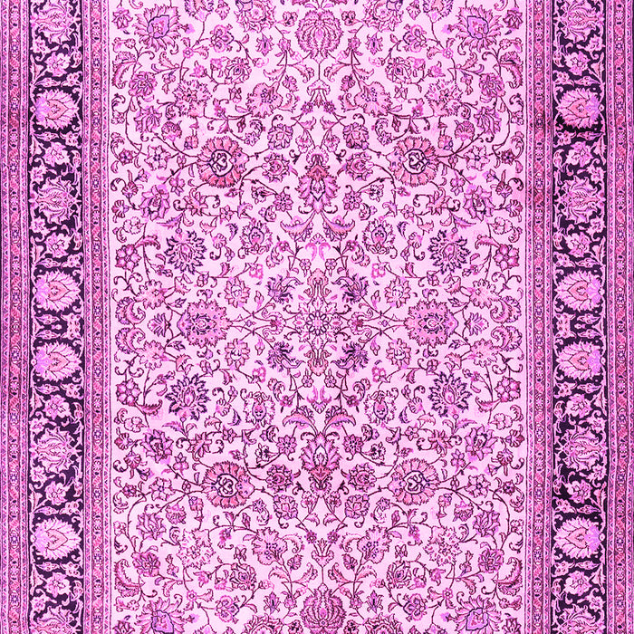 Machine Washable Persian Pink Traditional Rug, wshtr2734pnk