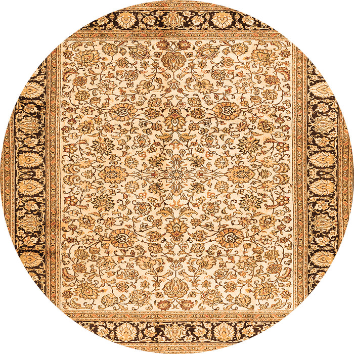 Square Persian Orange Traditional Rug, tr2734org