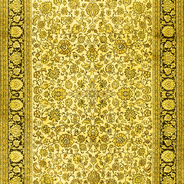 Machine Washable Persian Yellow Traditional Rug, wshtr2734yw
