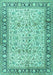 Machine Washable Persian Turquoise Traditional Area Rugs, wshtr2734turq