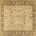 Square Machine Washable Persian Brown Traditional Rug, wshtr2734brn