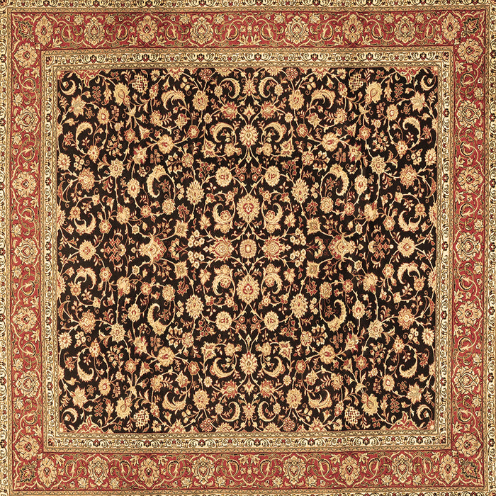 Square Persian Brown Traditional Rug, tr2735brn