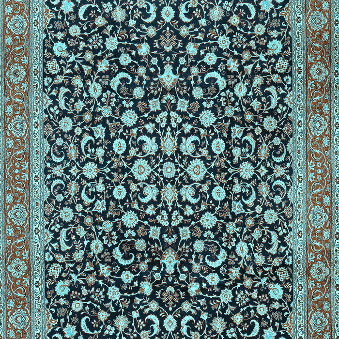 Machine Washable Persian Light Blue Traditional Rug, wshtr2735lblu