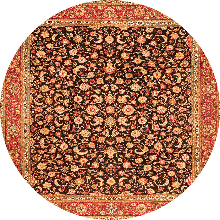 Machine Washable Persian Orange Traditional Area Rugs, wshtr2735org