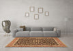 Machine Washable Persian Brown Traditional Rug in a Living Room,, wshtr2735brn