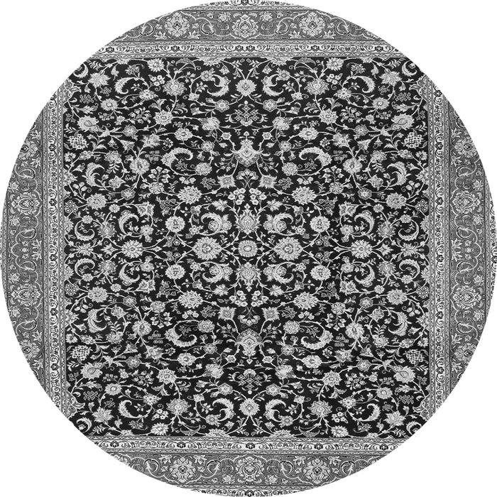 Machine Washable Persian Gray Traditional Rug, wshtr2735gry