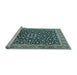 Sideview of Machine Washable Persian Light Blue Traditional Rug, wshtr2735lblu