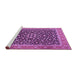 Sideview of Machine Washable Persian Purple Traditional Area Rugs, wshtr2735pur