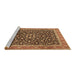 Sideview of Machine Washable Persian Brown Traditional Rug, wshtr2735brn