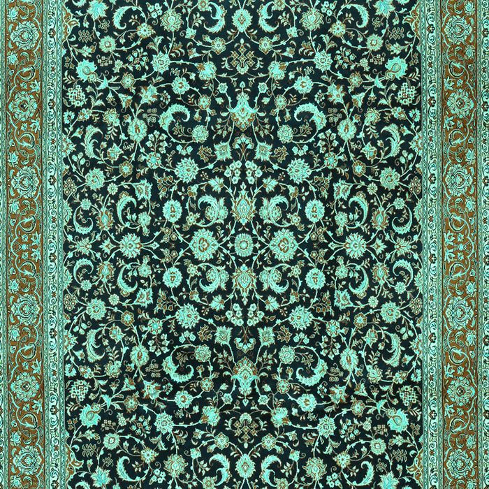 Machine Washable Persian Turquoise Traditional Area Rugs, wshtr2735turq