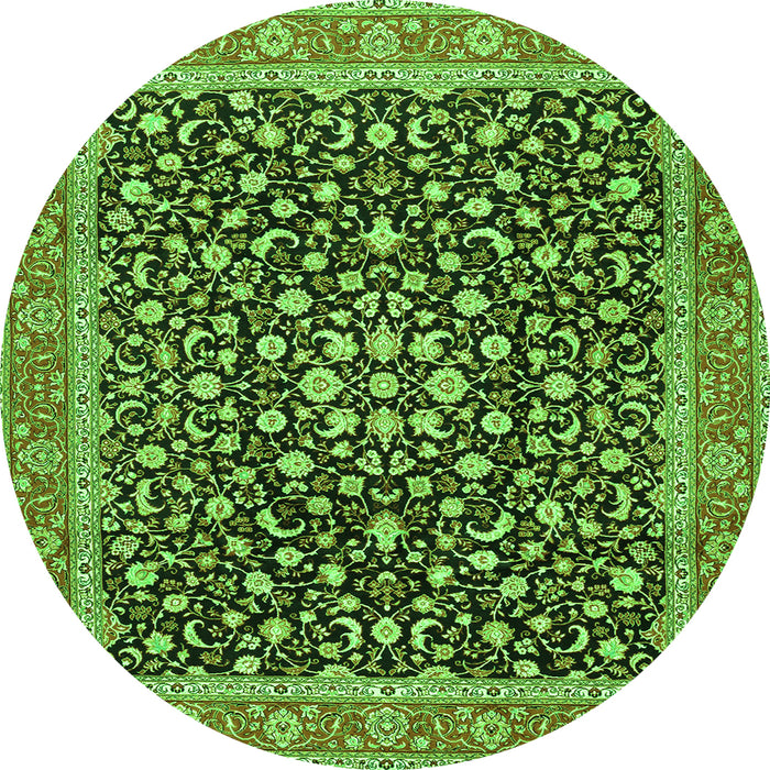 Machine Washable Persian Green Traditional Area Rugs, wshtr2735grn