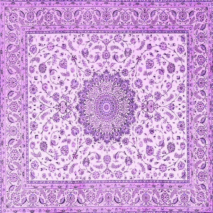 Square Medallion Purple Traditional Rug, tr2736pur