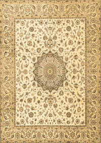 Medallion Brown Traditional Rug, tr2736brn