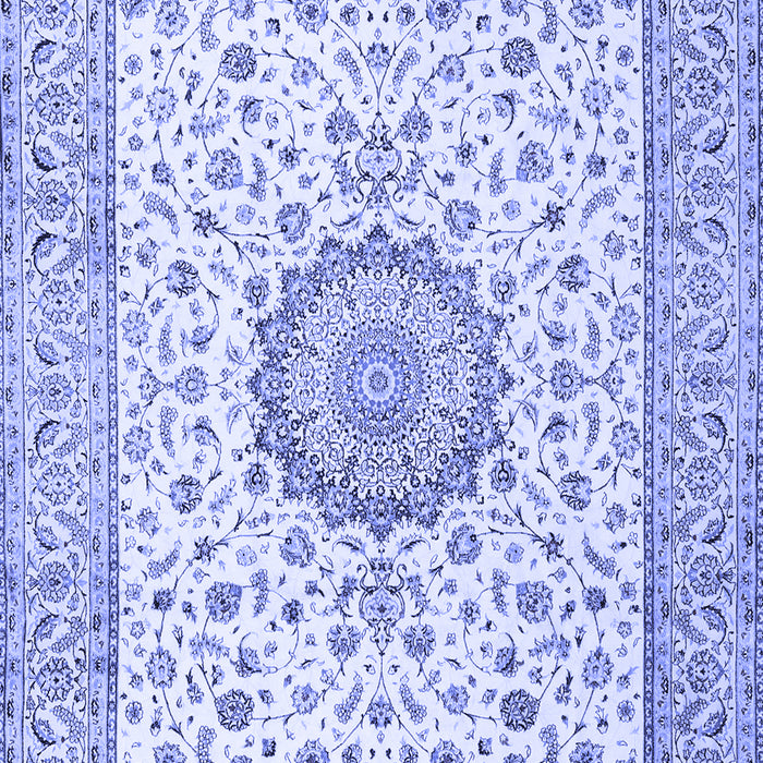 Medallion Blue Traditional Rug, tr2736blu