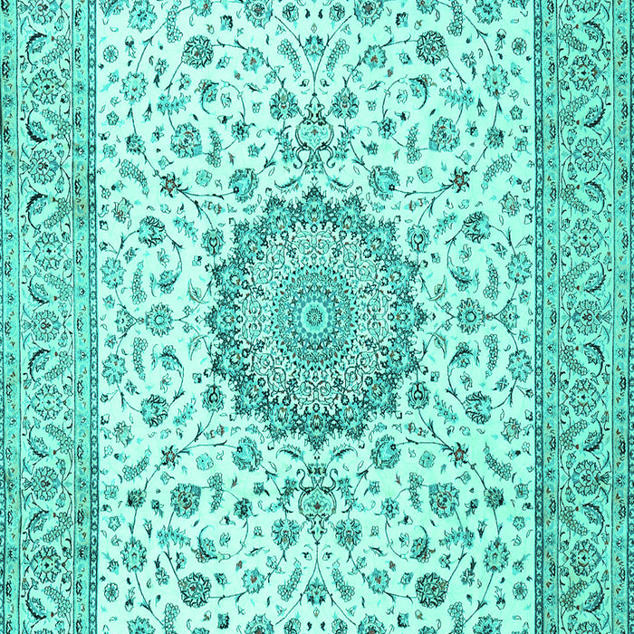 Medallion Turquoise Traditional Rug, tr2736turq