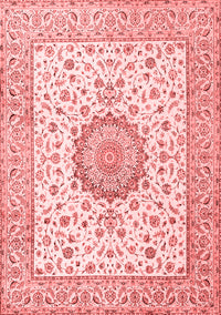 Medallion Red Traditional Rug, tr2736red