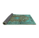 Sideview of Persian Turquoise Traditional Rug, tr2737turq