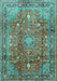 Machine Washable Persian Turquoise Traditional Area Rugs, wshtr2737turq