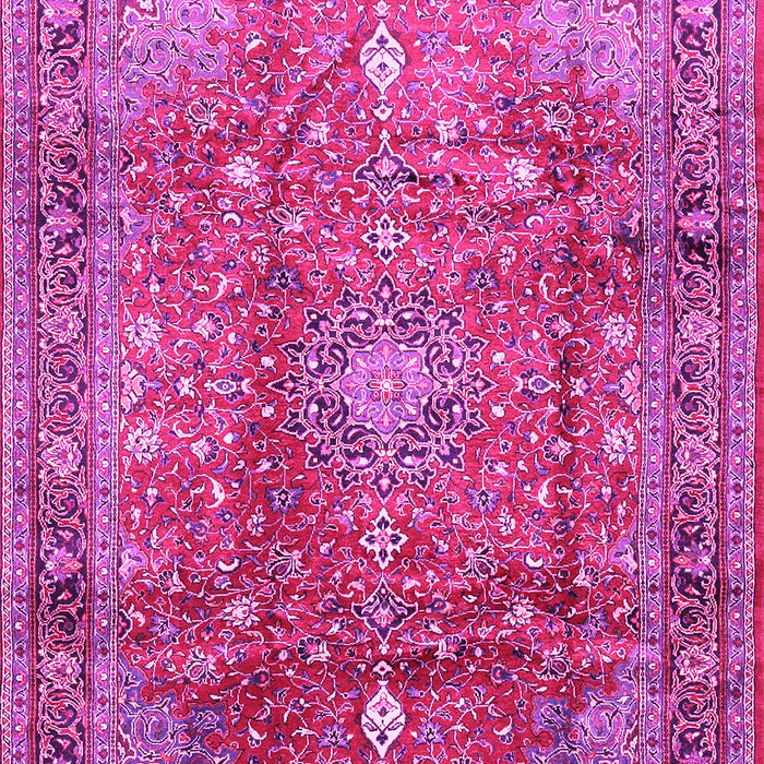 Machine Washable Persian Pink Traditional Rug, wshtr2737pnk