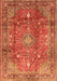 Serging Thickness of Machine Washable Persian Orange Traditional Area Rugs, wshtr2737org