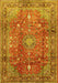 Machine Washable Persian Yellow Traditional Rug, wshtr2737yw