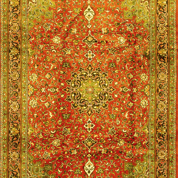 Machine Washable Persian Yellow Traditional Rug, wshtr2737yw
