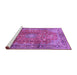 Sideview of Machine Washable Persian Purple Traditional Area Rugs, wshtr2737pur